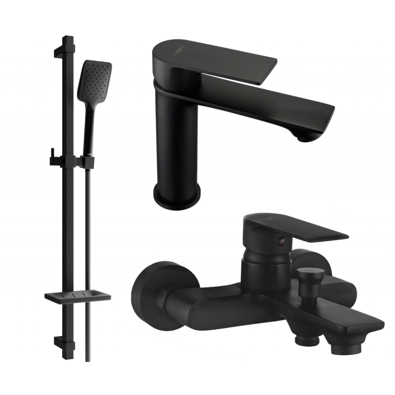 Mexen Royo DQ62 set de baie, negru - 72203DQ62-70
