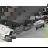 Mexen Cube cadă dreptunghiulară 170 x 80 cm cu cadru și paravan cu 2 canaturi 120 cm, transparent, negru - 550517080X9212027000