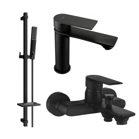 Mexen Royo DQ72 set cadă baie, negru - 72203DQ72-70