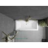 Mexen Cube cadă dreptunghiulară de 170 x 80 cm cu panouri si paravan cu 1 aripă 80 cm, transparent, auriu - 550517080X9408115000