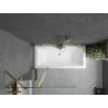Mexen Cube cadă dreptunghiulară 170 x 80 cm cu carcasă și panou de 1 aripă 100 cm, transparent, auriu - 550517080X9410115000