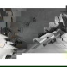 Cada dreptunghiulară Mexen Cube 170 x 80 cm cu carcasă și paravan cu 1 canat 100 cm, transparent, negru - 550517080X9410117000