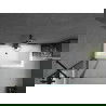 Cada dreptunghiulară Mexen Cube 170 x 80 cm cu carcasă și paravan cu 1 canat 100 cm, transparent, negru - 550517080X9410117000