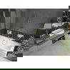 Mexen Cube cadă dreptunghiulară de 180 x 80 cm cu panouri si paravan cu 1 aripă 80 cm, transparent, auriu- 550518080X9408115000