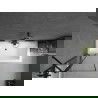 Mexen Cube cadă dreptunghiulară de 180 x 80 cm cu panouri si paravan cu 1 aripă 80 cm, Model negru - 550518080X9408117070