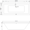 Mexen Cube cadă dreptunghiulară 180 x 80 cm cu cadru și paravan cu 1 panou de 100 cm, transparent, negru - 550518080X9410117000
