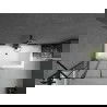 Mexen Cube cadă dreptunghiulară de 180 x 80 cm cu panouri si paravan cu 1 aripă 100 cm, Model negru - 550518080X9410117077