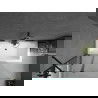 Mexen Cube cadă dreptunghiulară 180 x 80 cm cu carcasă și paravan cu 1 aripă 120 cm, transparent, negru - 550518080X9412117000