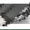 Mexen Cubik cadă dreptunghiulară 150 x 70 cm cu carcasă și paravan cu 1 canat 50 cm, transparent, negru - 550315070X9505000070