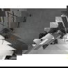 Mexen Cubik cadă dreptunghiulară de 150 x 70 cm cu panouri si paravan cu 1 aripă 50 cm, Model negru - 550315070X9505007077
