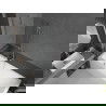 Mexen Cubik cadă dreptunghiulară de 150 x 70 cm cu panouri si paravan cu 1 aripă 60 cm, transparent, crom - 550315070X9506000001