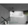 Cadă dreptunghiulară Mexen Cubik 150 x 70 cm cu carcasă și paravan cu 1 canat 70 cm, transparent, negru - 550315070X9507000070