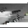 Mexen Cubik cadă dreptunghiulară de 150 x 70 cm cu panouri si paravan cu 1 aripă 70 cm, Model negru - 550315070X9507007070
