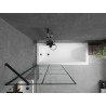 Mexen Cubik téglalap alakú kád 150 x 70 cm burkolattal és 1-szárnyú paravánnal 80 cm, fekete minta - 550315070X9508007077