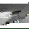Mexen Cubik cadă dreptunghiulară 150 x 70 cm cu panou și paravan 1-foaie 90 cm, transparent, auriu - 550315070X9509000050