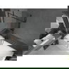 Mexen Cubik cadă dreptunghiulară 150 x 70 cm cu carcasă și paravan cu 1 canat 90 cm, model negru - 550315070X9509007070