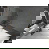 Mexen Cubik cadă dreptunghiulară 150 x 70 cm cu panou și paravan cu 1 ușă 100 cm, transparent, auriu - 550315070X9510000050