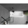 Mexen Cubik cadă dreptunghiulară 160 x 70 cm cu carcasă și paravan cu 1 canat 50 cm, model negru - 550316070X9505007077
