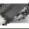 Mexen Cubik cadă dreptunghiulară 160 x 70 cm cu carcasă și paravan cu 1 panou 70 cm, transparentă, neagră - 550316070X9507000070
