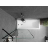 Mexen Cubik cadă dreptunghiulară 160 x 70 cm cu mască și paravan cu 1 panou de 80 cm, model negru - 550316070X9508007070