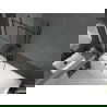 Mexen Cubik cadă dreptunghiulară 160 x 70 cm cu panou și paravan cu 1 panou 80 cm, model negru - 550316070X9508007077