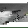 Mexen Cubik cadă dreptunghiulară de 160 x 70 cm cu panouri si paravan cu 1 aripă 90 cm, Model negru - 550316070X9509007077