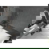 Mexen Cubik cadă dreptunghiulară 160 x 70 cm cu panou și ecran cu 1 aripă 100 cm, transparent, crom - 550316070X9510000001
