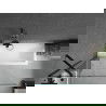 Mexen Cubik cadă dreptunghiulară 160 x 70 cm cu panou și paravan cu 1 canat, 100 cm, transparent, negru - 550316070X9510000070