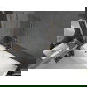 Mexen Cubik cadă dreptunghiulară 170 x 70 cm cu panou și paravan cu 1 aripă 50 cm, transparent, auriu - 550317070X9505000050