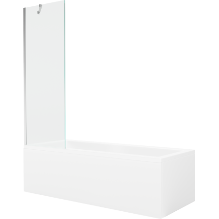 Mexen Cubik 170 x 70 cm-es téglalap alakú kád burkolattal és 60 cm-es, 1-szárnyú, átlátszó, króm paravánnal