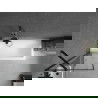 Mexen Cubik cadă dreptunghiulară de 170 x 70 cm cu panouri si paravan cu 1 aripă 60 cm, Model negru - 550317070X9506007070