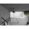 Mexen Cubik cadă dreptunghiulară 170 x 70 cm cu mască și paravan cu 1 canat 70 cm, model negru - 550317070X9507007070