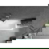 Mexen Cubik cadă dreptunghiulară de 170 x 70 cm cu panouri si paravan cu 1 aripă 80 cm, transparent, crom - 550317070X9508000001
