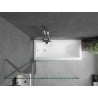 Mexen Cubik cadă dreptunghiulară de 170 x 70 cm cu panouri si paravan cu 1 aripă 90 cm, transparent, crom - 550317070X9509000001
