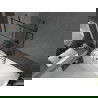 Mexen Cubik téglalap alakú kád 170 x 70 cm burkolattal és 1 szárnyú paravánnal 100 cm, fekete mintával - 550317070X9510007077