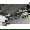 Mexen Cubik cadă dreptunghiulară 150 x 70 cm cu mască și paravan cu 2 canaturi 100 cm, transparent, auriu - 550315070X9210025000