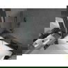 Mexen Cubik cadă dreptunghiulară 170 x 70 cm cu panou și paravan cu 2 aripi 120 cm, transparent, negru - 550317070X9212027000