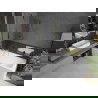 Mexen Cubik cadă dreptunghiulară 150 x 70 cm cu panou și paravan cu 1 aripă de 80 cm, transparent, auriu - 550315070X9408115000