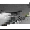 Mexen Cubik cadă dreptunghiulară de 150 x 70 cm cu panouri si paravan cu 1 aripă 80 cm, Model negru - 550315070X9408117077