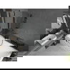Mexen Cubik cadă dreptunghiulară 150 x 70 cm cu panou și paravan 1-canat 100 cm, transparent, negru - 550315070X9410117000
