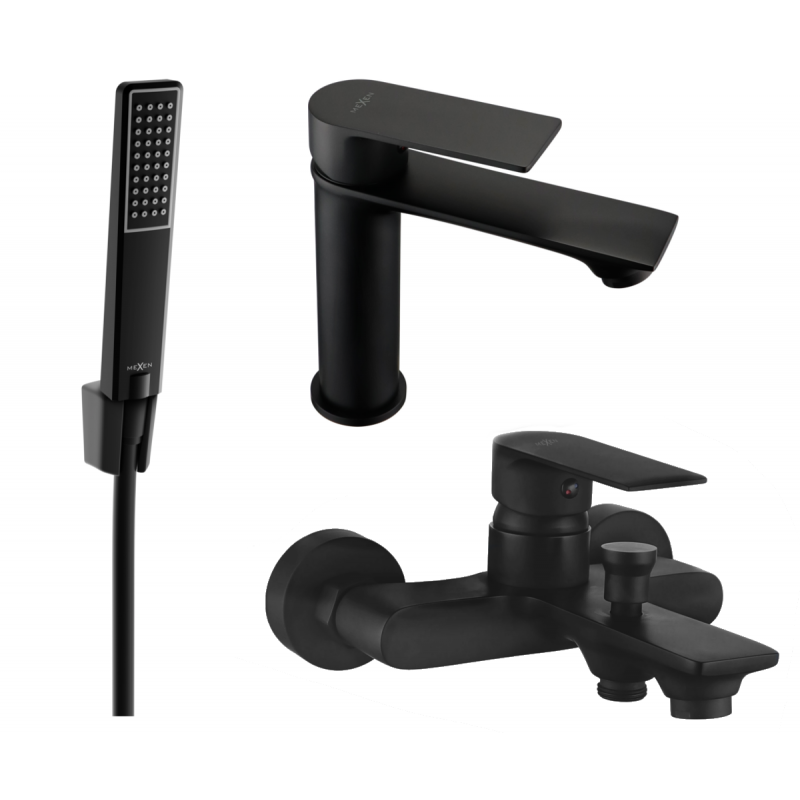 Mexen Royo Zestaw de baie R72, negru - 72203R72-70