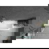 Mexen Cubik cadă dreptunghiulară 160 x 70 cm cu panou și paravan cu 1 canat 100 cm, transparent, crom - 550316070X9410110100