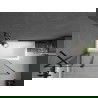 Mexen Cubik cadă dreptunghiulară de 160 x 70 cm cu panouri si paravan cu 1 aripă 120 cm, Model negru - 550316070X9412117070