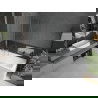 Mexen Cubik cadă dreptunghiulară 170 x 70 cm cu panou și paravan cu 1 canat 120 cm, transparent, crom - 550317070X9412110100