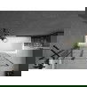 Mexen Cubik cadă dreptunghiulară de 170 x 70 cm cu panouri si paravan cu 1 aripă 120 cm, Model negru - 550317070X9412117077