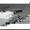 Mexen Vega cadă dreptunghiulară de 150 x 70 cm cu panouri si paravan cu 1 aripă 60 cm, Model negru - 550115070X9506007070
