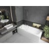 Mexen Vega téglalap alakú kád 150 x 70 cm burkolattal és 1-szárnyas paravánnal 70 cm, átlátszó, króm - 550115070X9507000001