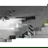 Mexen Vega cadă dreptunghiulară 150 x 70 cm cu masca și paravan cu 1 canat 90 cm, transparent, negru - 550115070X9509000070