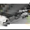 Mexen Vega cadă dreptunghiulară de 150 x 70 cm cu panouri si paravan cu 1 aripă 90 cm, Model negru - 550115070X9509007070