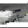 Mexen Vega cadă dreptunghiulară de 150 x 70 cm cu panouri si paravan cu 1 aripă 100 cm, Model negru - 550115070X9510007070